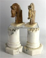 2 Pair of Stone Bookends