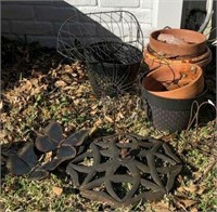 Assorted Hanging Planters, Pots & More