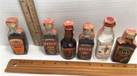 6 vintage mini liqueur bottles * Beefeater L