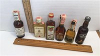 6 vintage mini liqueur bottles * Ballantine’s