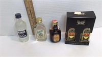 4 vintage mini liqueur bottles * Grand Old Parr