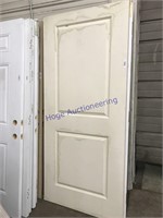 WHITE WOOD DOOR, 35 X 79"