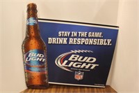 Bud Light Tin Tacker Sign