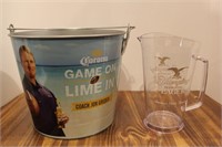 Corona Beer Ice Bucket & Yuengling Beer Pitcher