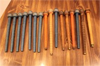 Industrial Wooden Yarn Spools Lot of 16