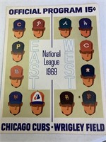 1969 CUBS vs METS Score Card