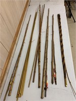 Several Cane Fishing poles