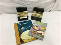2 Metal Recipe Boxes with Recipes & Recipe Book
