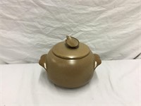 Frankoma Pottery 4W Bean Pot brown satin