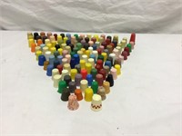 130 Vintage Colorful Plastic Sewing Thimbles
