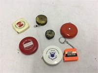 Group Vintage Sewing Retractable Tape Measures