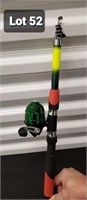 Retractable fishing pole & reel