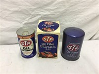 STP Oil Filter and Oil Can