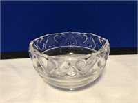 Tiffany & Co Crystal Heart Rimmed Bowl