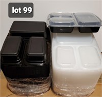 3 compartment trays with lids