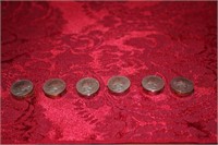 Lot of six Mercury dime button covers