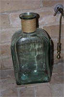 Large glass bottle, 15 1/2" tall