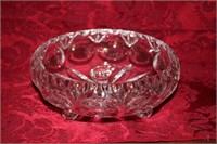 Gorham Crystal footed dish, 6" diameter