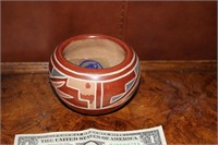 Southwestern pottery piece, 4" diameter