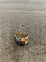 Sterling silver ring; missing stone