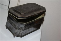 Vintage tin box, 8" x 5"