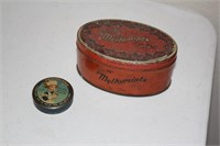Vintage tins, medicine and candy
