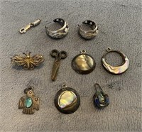 Miscellaneous sterling silver jewelry pieces