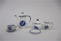 Mini Blue and White Tea Set