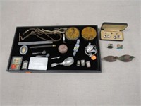 TRAY LOT OF ASSORTED SMALL COLLECTIBLES: