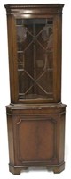 English Mahogany Corner Cabinet