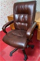 LEATHER BROYHILL OFFICE CHAIR