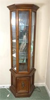 HARDWOOD CURIO CABINET