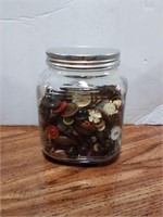 Button Collection in Jar