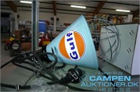 Lampe m/Gulf-logo, 230V, Ø20cm