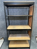 Metal & Wood Storage Shelf Unit