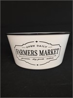 Farmers Market Metal Bowl