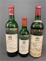 3 Bottles of Chateau Mouton Rothschild, 1971.