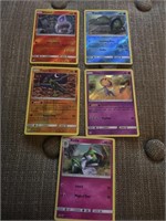 5-Pokémon cards  hologram