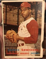 1957 Cincinnati Reds Brooks Lawrence Topps