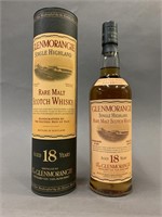 Glenmorangie 18 Year Old Rare Malt Scotch Whiskey.