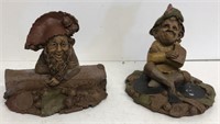 Pair of Tom Clark gnome figurines