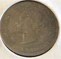 1876 Canada 1 cent coin