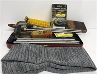 Gun cleaning kit, gun lock handgun socks