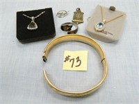 (5) Sterling Pieces Including Pin, Ring, Pendant &