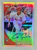 124/499 2010 Topps Chrome Allen Craig Signature RC