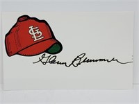 Glen Brummer Autographed 3X5 Note Card