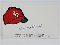 Gerald Peter (Jerry) Buchek Autographed 3X5
