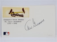 Alexander Peter Grammas Autographed 3X5 Note Card