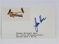 Thomas Mitchell (Tom) Herr Autographed 3X5