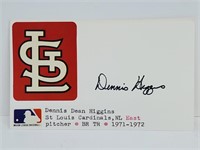 Dennis Dean Higgins Autographed 3X5 Note Card